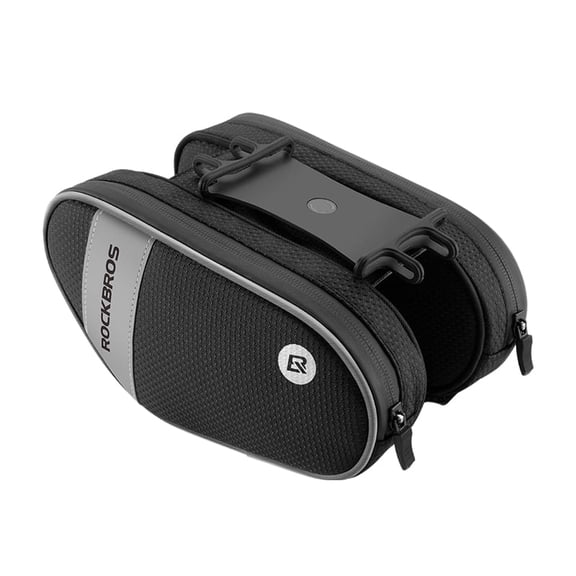 ROCKBROS Bike Front Frame Handlebar Phone Mount Bag, Top Tube Bicycle Bag, Waterproof, 1-Piece
