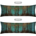 thumbnail image 5 of Vintage Body Pillow Cover 20x54 Pillow Case Teal Green Wood Country Rustic Distressed Retro Barn Wood Cushion Long Pillowcase with Zipper Decorative Soft Large Bedding Pillow Cases for Bedroom,Couch, 5 of 6