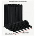 thumbnail image 3 of 100pcs Black Disposable Straws, 26cm Colorful Plastic Straws Pp Straws, Wedding Festival Party Bar Beverage Accessories Birthday Party Supplies, Restaurant, Cafe Straws, Household Supplies, 3 of 5