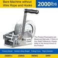 thumbnail image 2 of Small Crane Winch Manual Hoist Small Lift Towed Lifting Industries Mini Hand Winch Wire Rope Towed Lifting Winch, 2 of 7