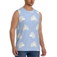 thumbnail image 2 of Balery Cute Poodle Dog Camisetas sin mangas para hombre, absorbe la humedad y protege contra el mal olor.-Small, 2 of 7