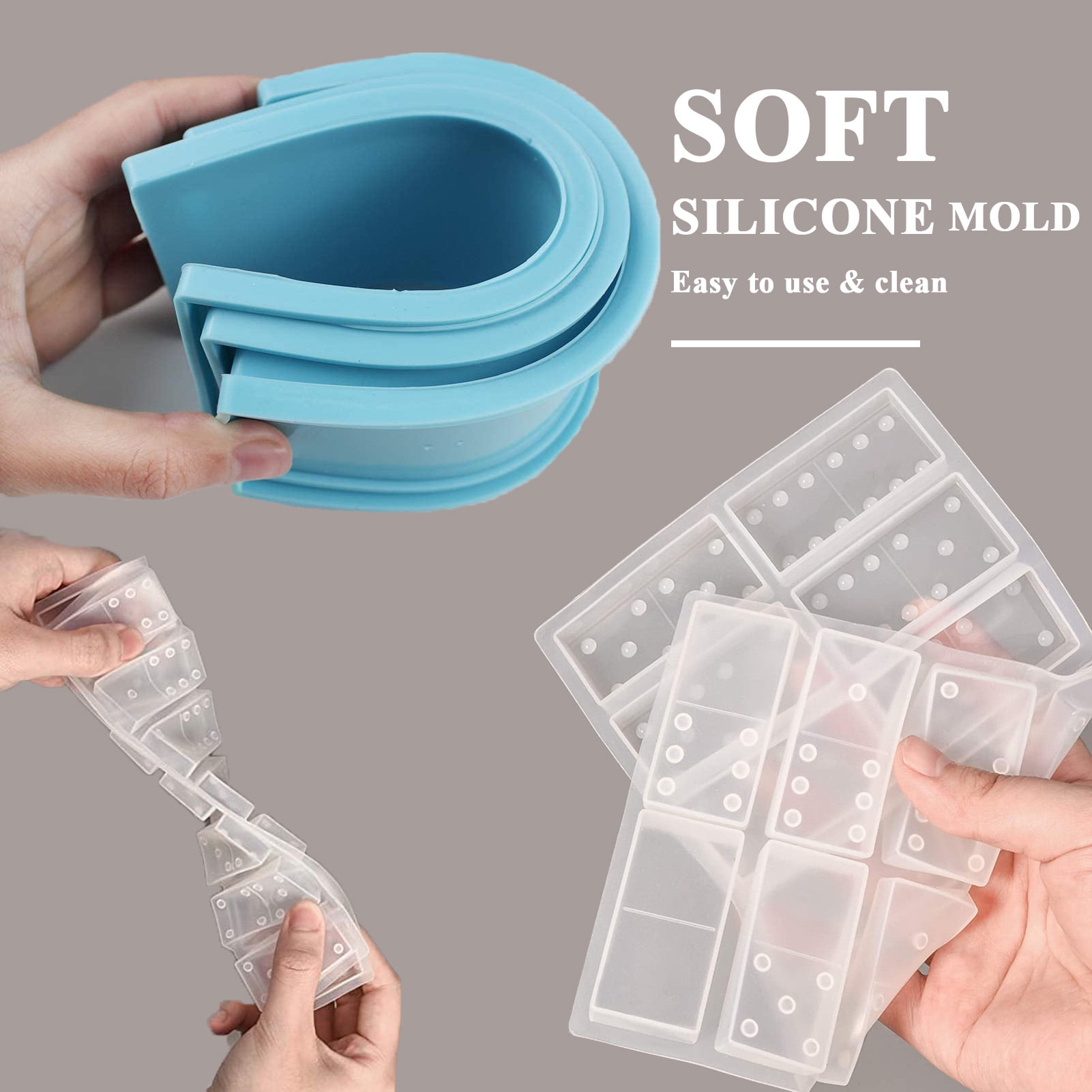 Domino Epoxy Resin Mold Set for DIY Storage Boxes and Resin Crafts