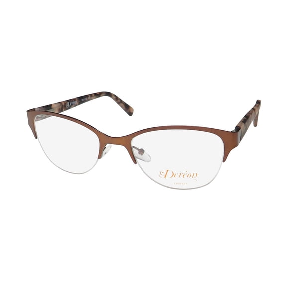 DEREON DOV532 CAT EYE EYEGLASS FRAME/GLASSES HALF-RIM AMERICAN FASHION DESIGNER