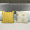 thumbnail image 4 of Pillow Covers 16x16, Sofa Throw Pillow Covers, Decorative Outdoor Linen Pillow Covers Set of 4 for Couch Sofa Bed and Car 16x16 Inch 40x40 cm (Yellow, 16x16,Set of 4), 4 of 6