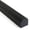 Black, variant on GroundSmart Playground Timber Edging, 92" Brown Rubber Playground Edging Border, 4" W x 6" H, 9 Pack