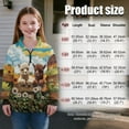thumbnail image 7 of Chririnla Alpacas Daisy Sunflower Girls Zip Up Sweatshirt Quarter Zip Up Pullover Sweatshirts Lightweight Comfy Casual Trekking for School Gym Run Daily Use Size 13-14, 7 of 7