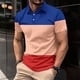 thumbnail image 1 of pstuiky camisetas para hombre, Camisa deportiva de manga corta con solapa y botones a rayas de patchwork para hombre ropa de hombre xxxl, 1 of 5