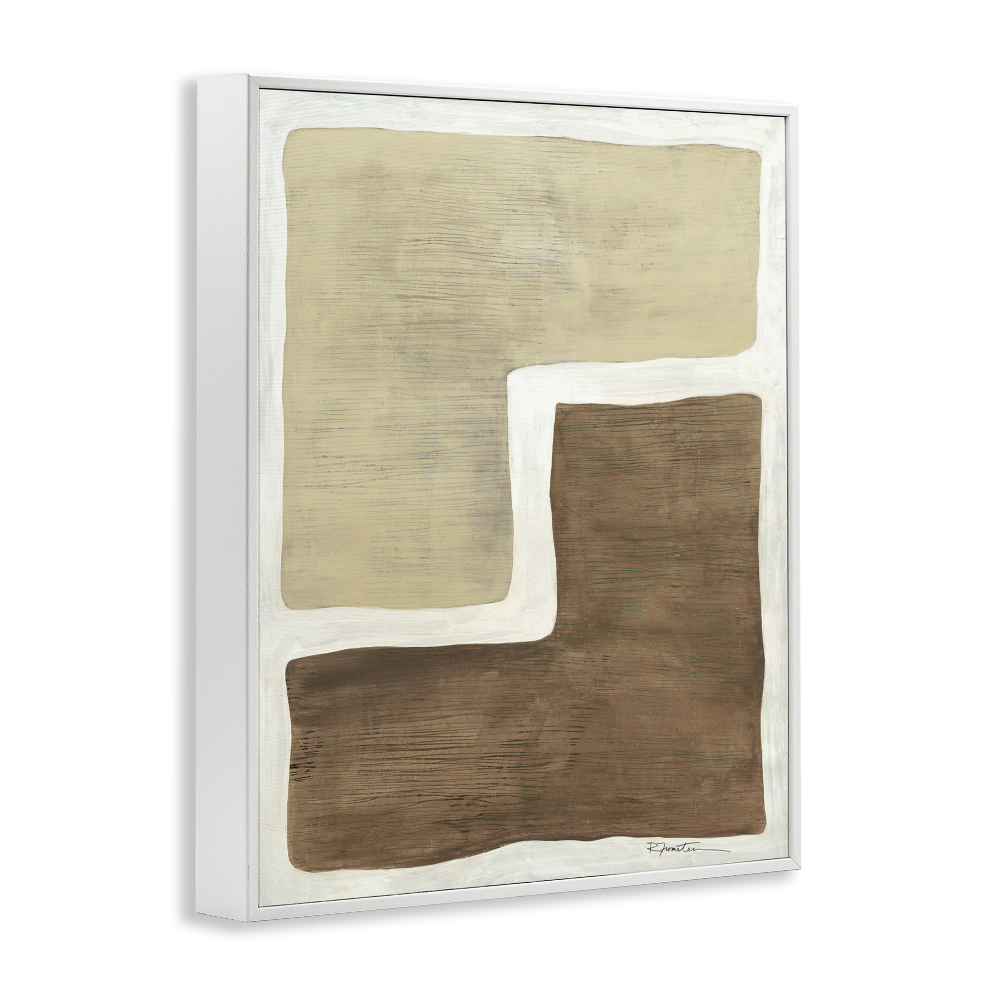 Stupell Industries Boho Symmetrical Shapes Abstract Painting White Framed Art Print Wall Art, 16 x 20