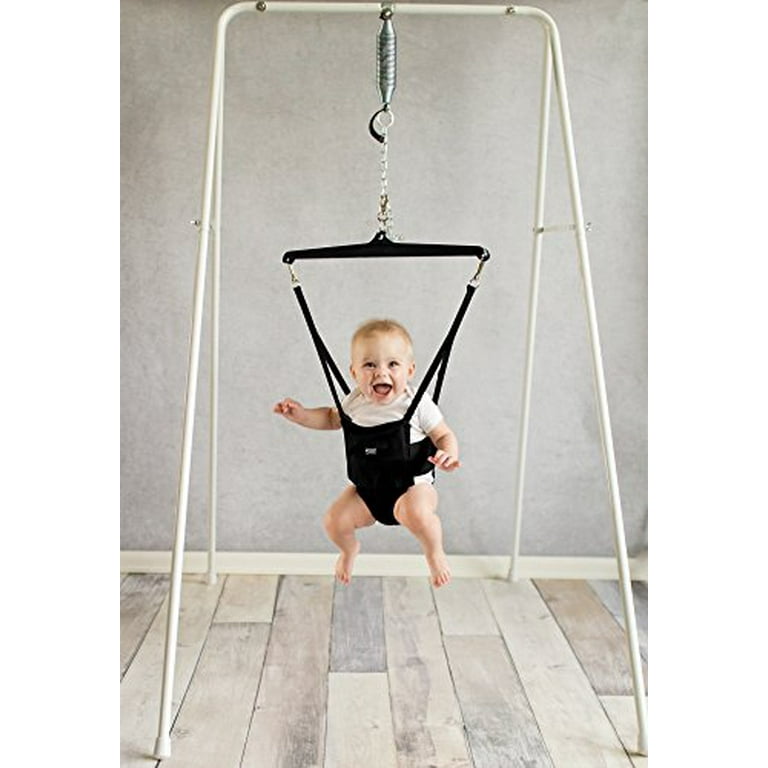 Jolly Jumper Exerciser with Portable Stand in White - Walmart.com