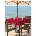 thumbnail image 2 of Outdoor Tablecloth with Umbrella Hole and Zipper, Pure Red Square Table Cloth 54x54 Inch Waterproof Tablecloth, Simple Solid Color Picnic Table Cover for Patio Camping, 2 of 7