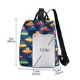 thumbnail image 3 of FORMRS Women's Travel Backpack Purse Anti-Theft Hidden Pockets Casual Shoulder Bag, Rainbow Space Cat, 3 of 7