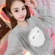 thumbnail image 4 of GOOHOCHY Pijama de invierno de franela con diseño de búho para mujer, manga larga, talla L (gris), 4 of 8
