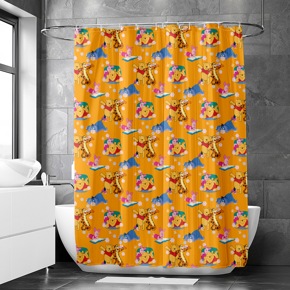 Winnie the Pooh Shower Curtain,S90*180cm,Bathroom Decor