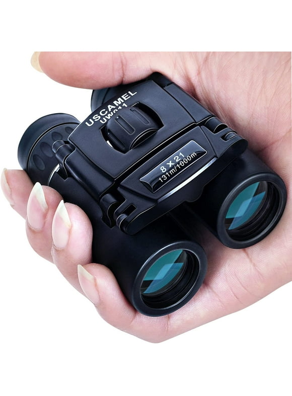 USCAMEL 8x21 Binoculars for Adults Kids, Waterproof Folding Compact Lightweight Small Binoculars for Bird Watching Hiking Travel Concerts Theater