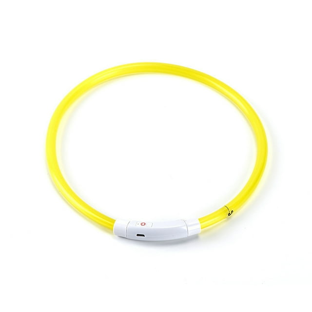 LED Dog Collar USB Rechargeable Flash Dog Necklace Light PVC Pet Safety Collar for Large Medium Small Dogs