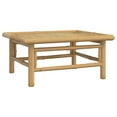 thumbnail image 6 of vidaXL 6 Piece Patio Lounge Set with Green Cushions Bamboo, 6 of 7