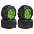 thumbnail image 2 of Kuntesetty 4 Pieces 1/18 RC Car Wheels and Tires Durability Accessories for Typhon Grom Green, 2 of 9