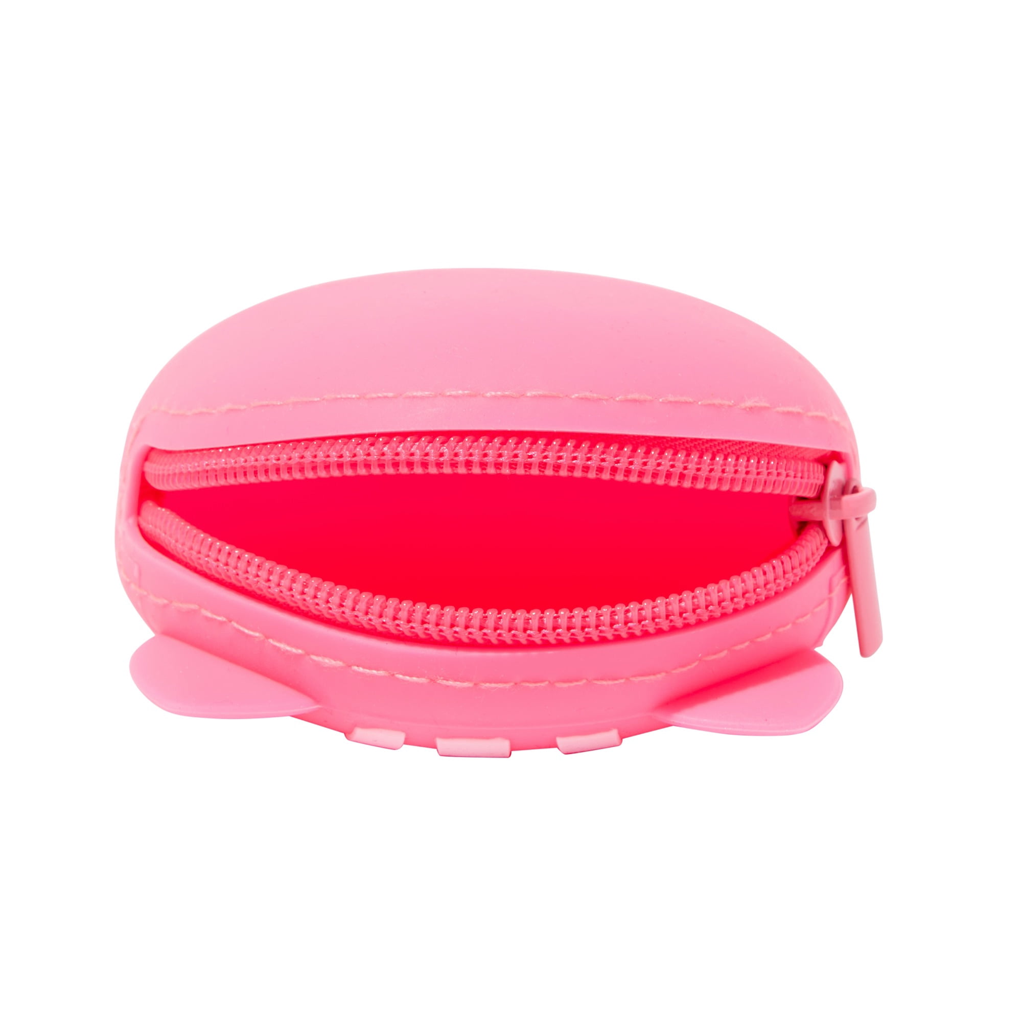Claire's Girls Pink Cat Rubber Coin Purse with Zipper, 69529
