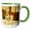 Green/White, variant on 3drose, Van Gogh - Absinth, 11oz Two-tone Blue Mug