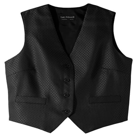 

Edwards Garment Women s Diamond Brocade V-Neck Vest Style 7390