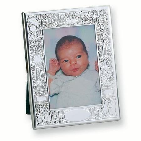 Baby Frame - Pewter 4x6 Birth Record Photo Frame Album Hold X Baby Picture Gifts For Women For Her