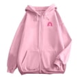 thumbnail image 7 of NinXxx Women's Winter Lined Hoodie Streetwear Sweatshirt Cold Weather Pink XXL, 7 of 7