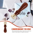 thumbnail image 6 of OUNONA Wax Seal Stamp Set with Wood Handle and Copper Seal, Wax Sealing Kit for Letters and Invitations, 6 of 7