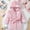 Pink, variant on ATOGUTA Kids Bathrobe Hooded Bathrobe Unisex Long Sleeve Robes with Belt Wearable Fleece Blanket Boys Girls Flannel Clothes Pink, Size 1T-7