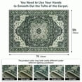 thumbnail image 2 of WANLISELL 5'x7' Area Rugs for Living Room, Boho Washable Rug Non-Slip Vintage Soft Bedroom Rug, Non-Shedding Distressed Farmhouse Dining Room Rugs, Dark Green, 2 of 13