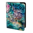 thumbnail image 2 of Pofeuu Watercolor Mandala Print Travel Document Organizer Passport Holder Men Women for Family (6.5 in x 4.5 in),Wallet Holder Credit Card Clutch Bag Case, 2 of 5