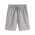 thumbnail image 4 of Sopiago Girls Bermuda Shorts Summer Knee Length Shorts for Girls Casual Cotton Linen Shorts Lightweight Elastic Waist Drawstring Short Pants (Grey,6-7 Years), 4 of 7