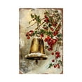 thumbnail image 2 of Letrero Colgante Navideño Vintage de Metal para Pared | Resistente Al Agua y Al Sol | Hierro Multicolor | 20 X 30 Cm | 150 G | Uso Interior y Exterior, 2 of 6