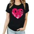 thumbnail image 4 of LSLJS T-shirt Imprimé Amoureux pour Femmes, Col Rond, Manches Courtes, Cadeaux pour Femmes, 4 of 4