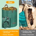 thumbnail image 6 of Fabulas Reusable Yard Waste Bags, 32 Gallons 4 Packs Lawn and Leaf Bags Heavy Duty with 4 Handles, Collapsible Yard Waste Containers Camping Yard Recycling Bag for Leaves Grass Clippings, 6 of 6