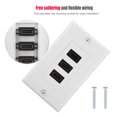 thumbnail image 4 of Ccdes Prise Vidéo 3 Ports Hub USB Adaptateur Prise Murale, USB, Prise Vidéo, 4 of 8