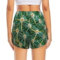 thumbnail image 4 of Goofa Thorns Of Macro Cactus Printed Women 2 in 1 Running Shorts,Quick Dry Athletic Workout Shorts,High Waisted Athletic Shorts with Liner Pockets-XX-Large, 4 of 9