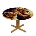thumbnail image 3 of WYYP Lions Round Table Cover 100% Polyester Fiber for Picnic Dining Kitchen Farmhouse White, 3 of 8