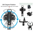 thumbnail image 3 of Universal Bottle Holder, Adjustable Fit, 360 Degree Rotation, Nylon, Black, 2 Pack, 3 of 3