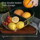 thumbnail image 4 of European Wrought Iron Fruit Basket Metal Wire Hollow Out Drain Bowl Snacks Dish, 4 of 4