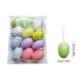 thumbnail image 3 of cpengpj Multicolor Plastic Easter Eggs Set, 12 Pcs Reusable Hanging Decorations for Indoor Outdoor Easter Decor, 3 of 9
