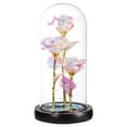 thumbnail image 2 of Regalos de Rosas para Novias, Mujeres, Mujeres, Flores Artificiales, Regalos para El Valentín, Flores de Cristal , Regalos de C Luz colorida negra perfecl cúpula de globo rosa, 2 of 7