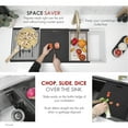 thumbnail image 5 of 18" Black Wood Fiber Workstation Cutting Board, 5 of 11