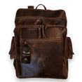 thumbnail image 2 of Denali Vintage Leather Backpack Traveling Backpack, 2 of 9