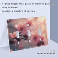 thumbnail image 4 of Dailycode Light Switch Plate Covers 2 Gang Wall Plate Plastics Outlet Covers for Kitchen Home Office Decor Pink Peach Blossoms, 4 of 8