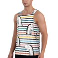 thumbnail image 2 of Xecao Cartoon Dinosaurs Men's Tank Top Workout Quick Dry Sleeveless Gym Jogging Muscle Shirts Summer Swim Beach Tops, 2 of 9