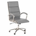 thumbnail image 3 of Echo High Back Leather Executive Chair in Light Gray, 3 of 5