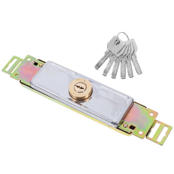 Hytrove Cerradura Vertical Para Puerta Enrollable Color Plata Con De Y Antirrobo