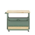 thumbnail image 2 of ACME Harper Kitchen Cart in Natural & Green, 2 of 6