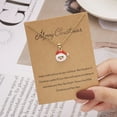 thumbnail image 1 of Creative Dripping Oil Santa Snowman Necklace Wishing Painting Oiled Paper Card Necklace, 1 of 9
