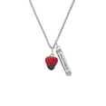 thumbnail image 2 of Delight Jewelry Silvertone 3-D Chocolate Dipped Strawberry Silvertone Mother Daughter Bar Charm Necklace, 23", 2 of 4
